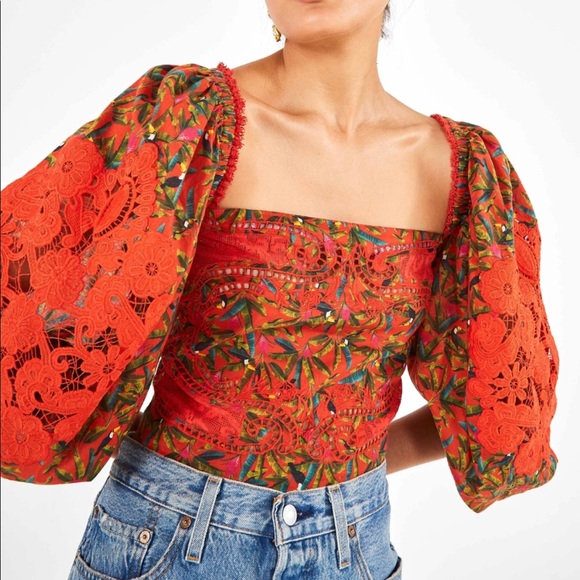 FARM Rio Tops - FARM Rio Liberty Lace top